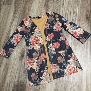 Rain Floral Cardigan with Pockets